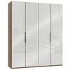Ormar S Klasičnim Vratima Level 36 D - boje hrasta/bijela visoki sjaj, Moderno, drvni materijal/metal (200/236/58cm) - Modern Living