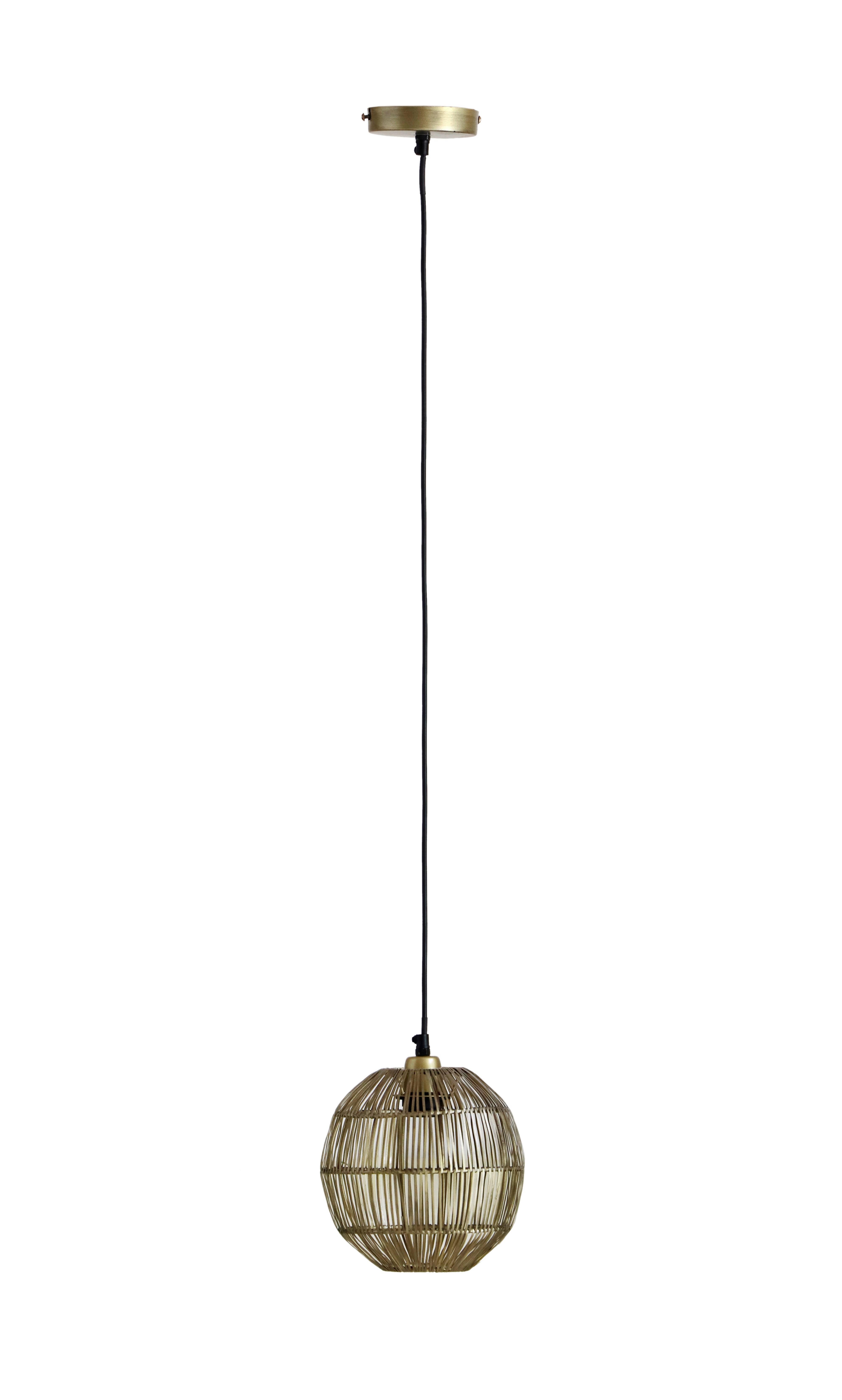 Hängeleuchte Hermi II max. 25 Watt - Messingfarben, KONVENTIONELL, Metall (20/120cm) - Globo