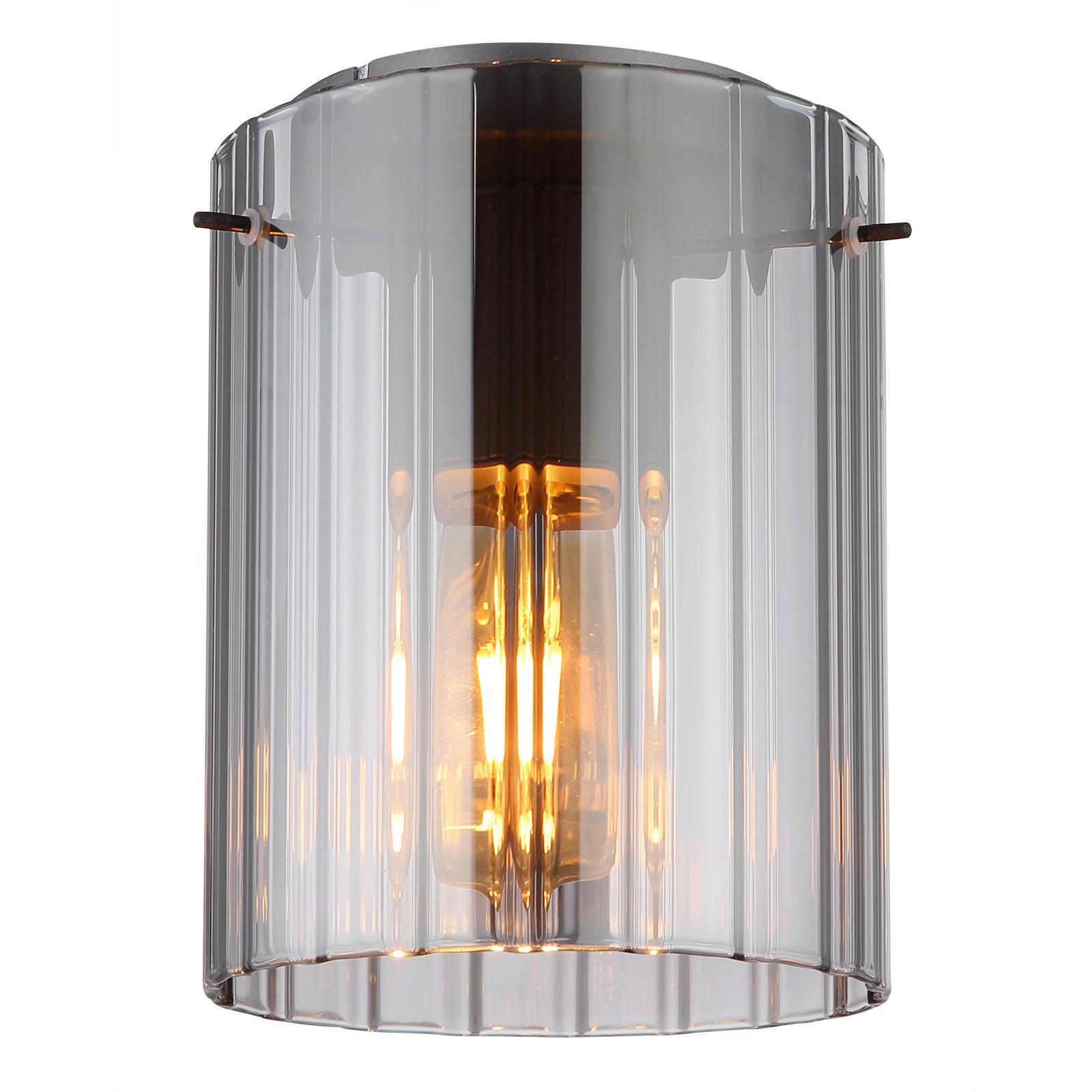 DECKENLEUCHTE 15904DS - Dunkelgrau, Design, Glas/Metall (18/23cm) - Globo