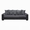 Bigsofa Matteo Graphitfarben - Graphitfarben/Schwarz, MODERN, Holz (246/93/124cm) - Based