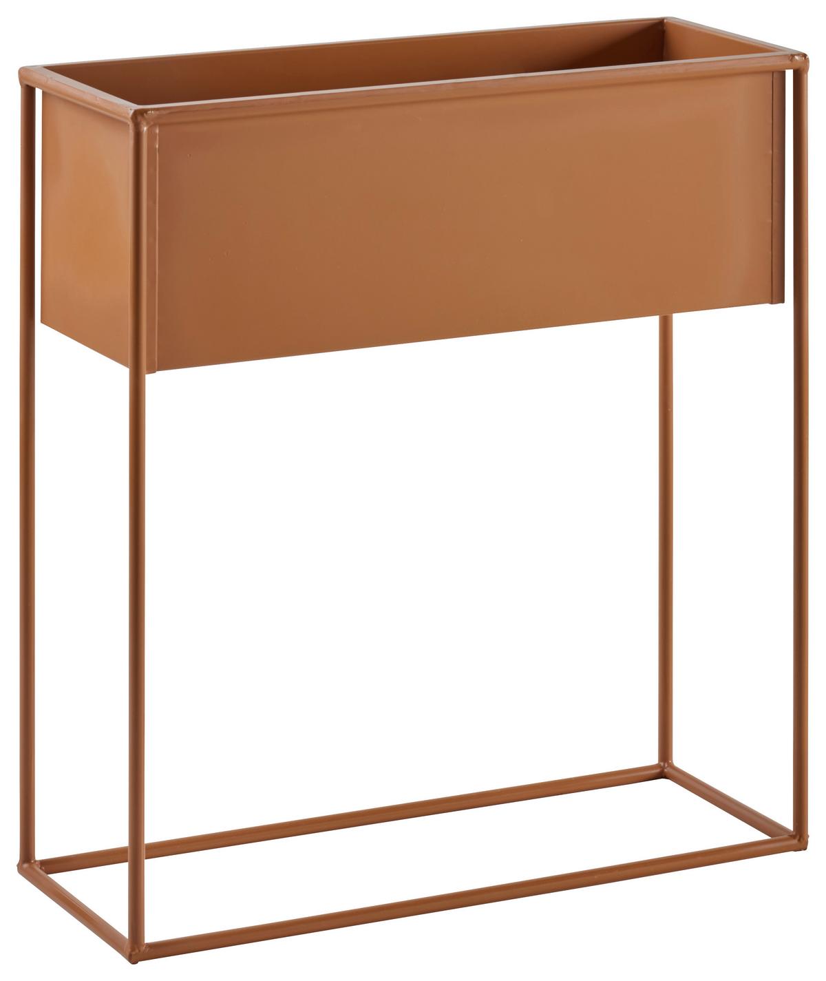OSŁONKA NA DONICZKĘ CASTA I -PAZ- - brązowy, Basics, metal (47/50/18cm) - Modern Living