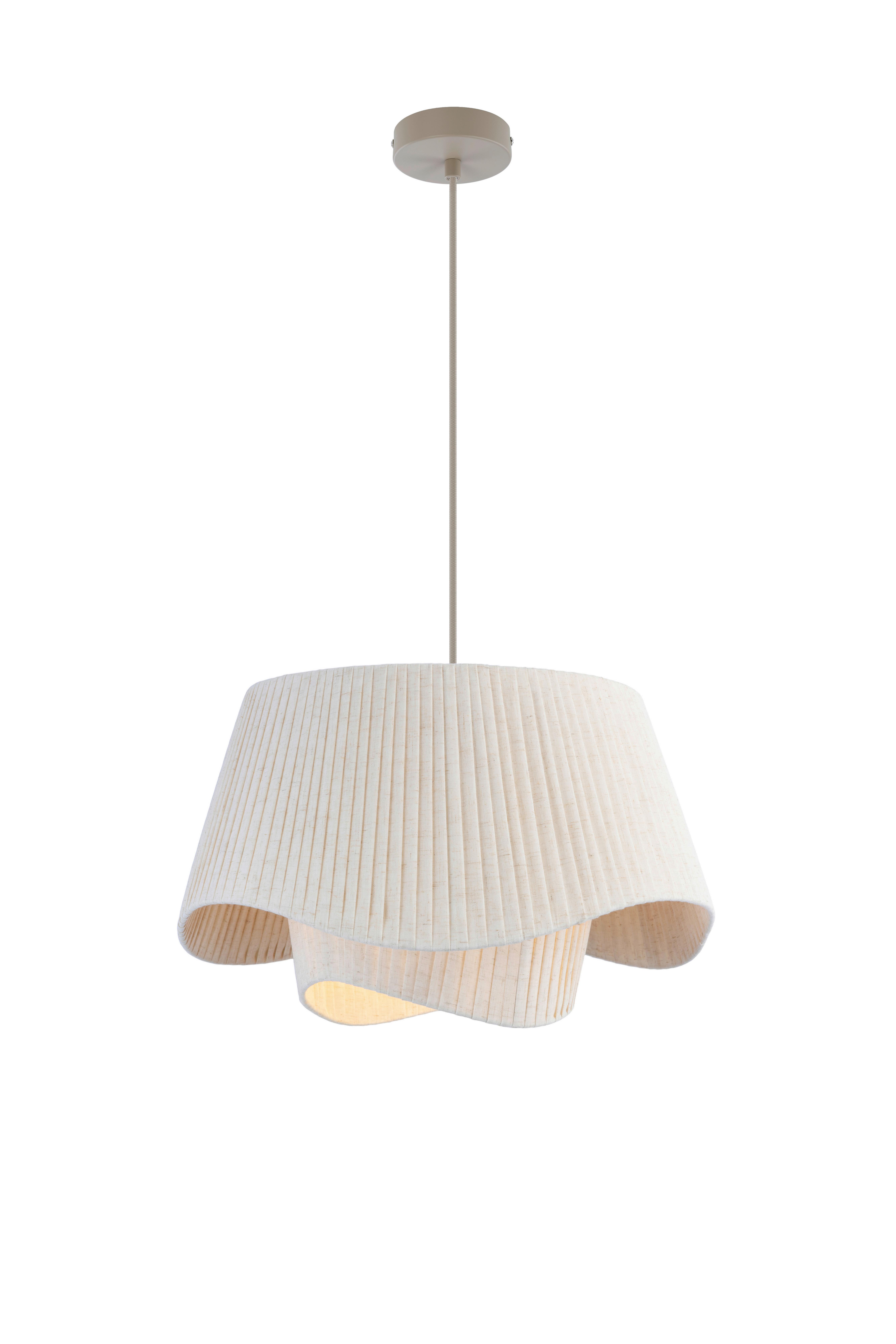 Luster Gabriele - bež, Moderno, metal/tekstil (50/50/120cm) - Mömax