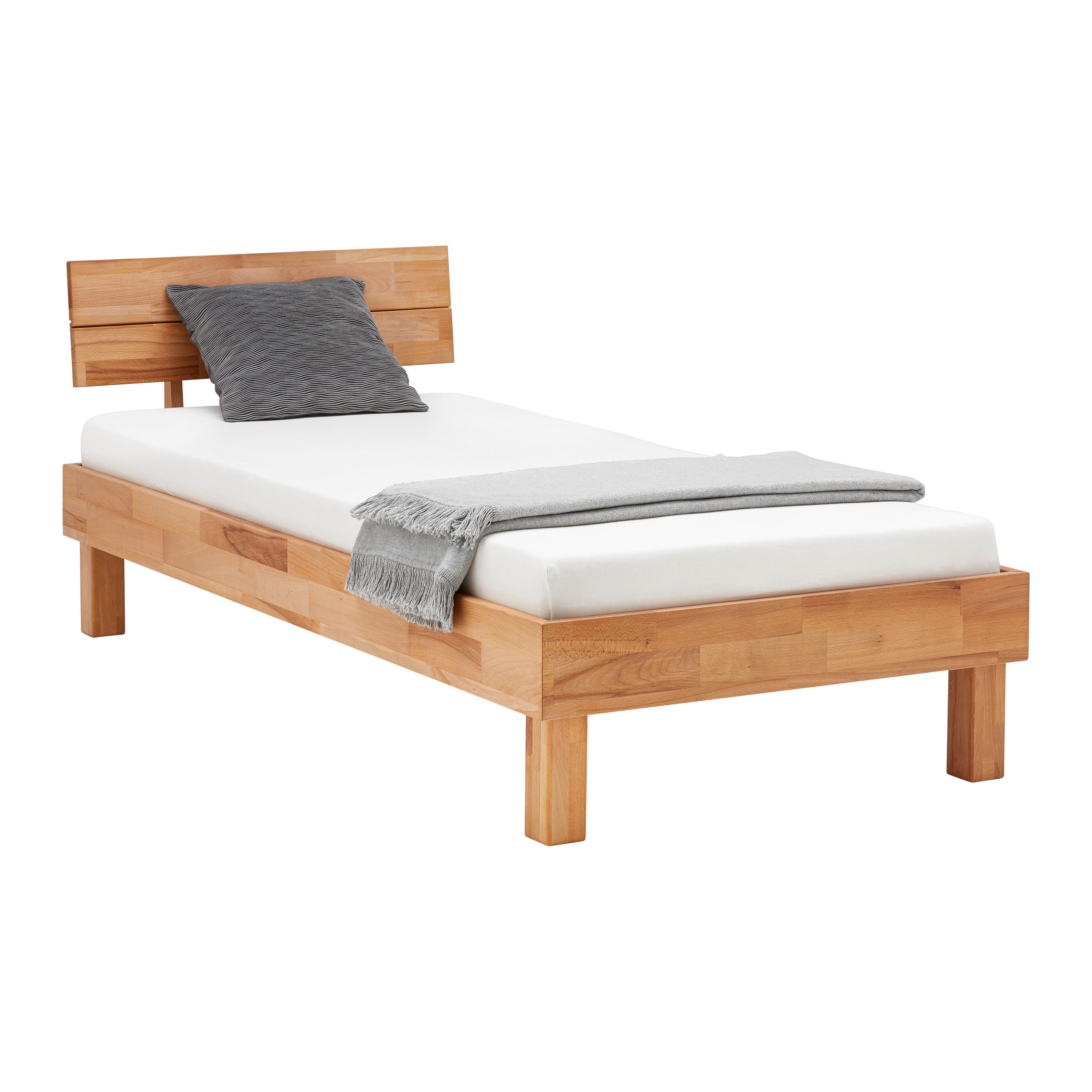 Bett Natura 100 New Naturfarben ca. 100x200cm - Naturfarben, KONVENTIONELL, Holz (100/200cm) - Based