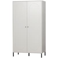 Drehtürenschrank Xina Grau - Schwarz/Grau, Basics, Holz/Metall (110/202/58cm) - MID.YOU