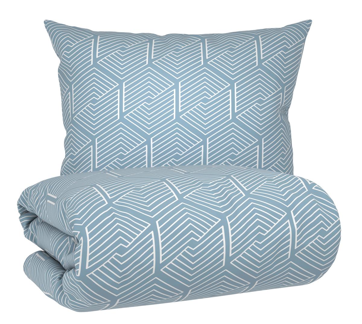 Bettwäsche Kai Hellblau ca. 140x200cm - Hellblau, KONVENTIONELL, Textil (140/200cm) - Mömax