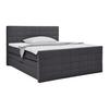 Boxspringbett Damon Schwarz ca. 160x200cm - Schwarz, KONVENTIONELL, Kunststoff/Textil (160/200cm) - Mömax