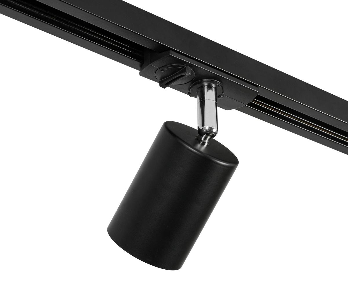 SYSTEM SZYNOWY BINE - czarny/kolor chromowy, Trend, tworzywo sztuczne/metal (210/5,5/14cm) - Novel