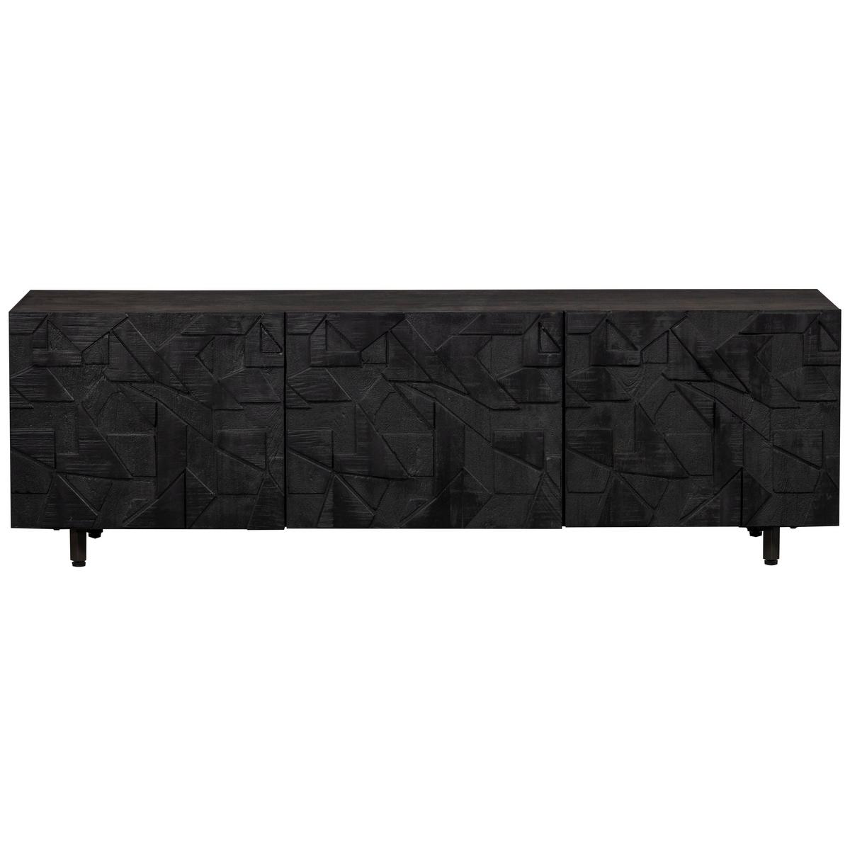 Lowboard Counter Schwarz B: 160cm - Schwarz, Design, Holz (160/50/45cm) - Livetastic