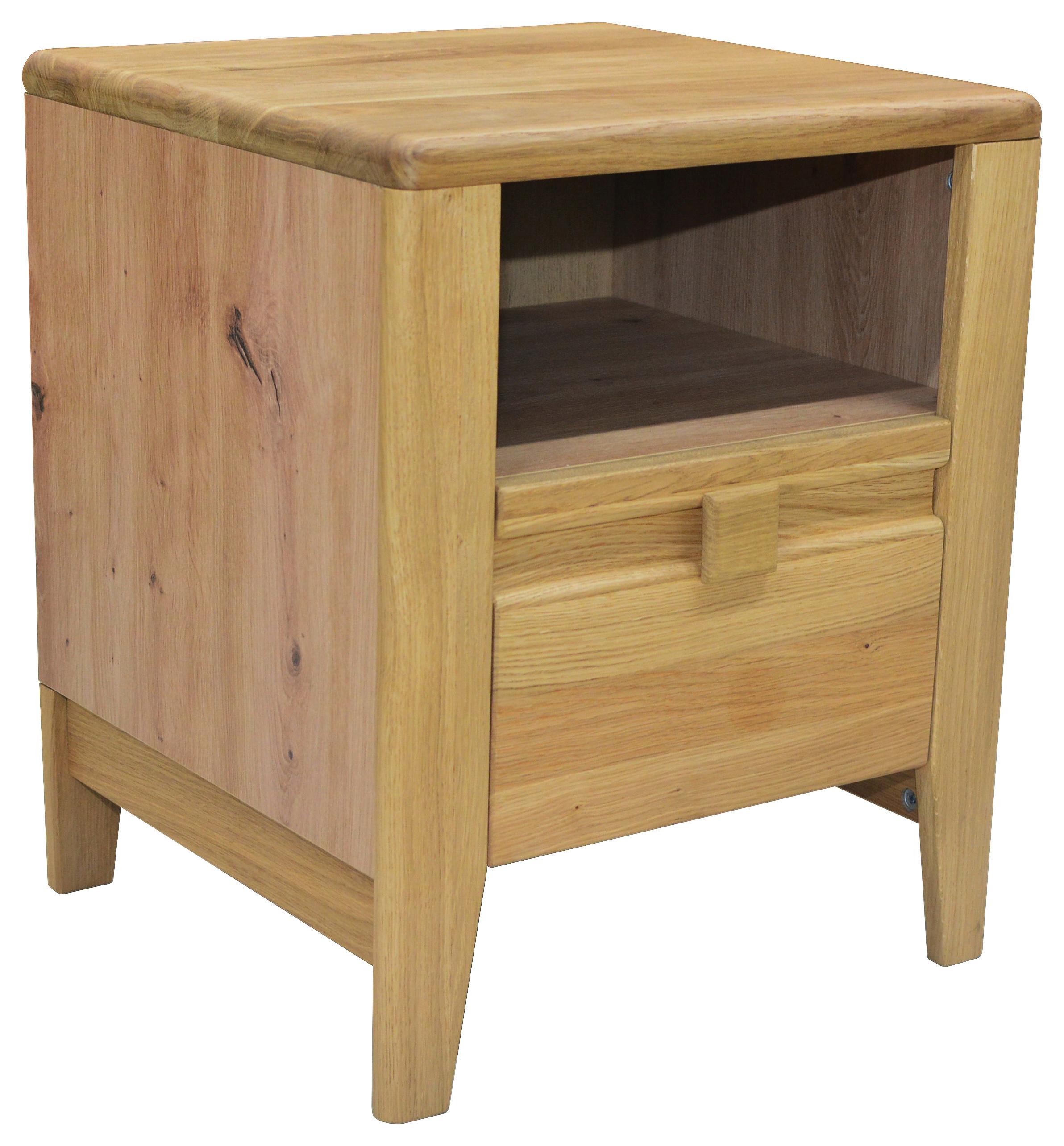SZAFKA NOCNA EPULO - kolor dębowy/dąb dziki, Konventionell, materiał drewnopochodny/drewno (45/54/42,7cm) - Linea Natura
