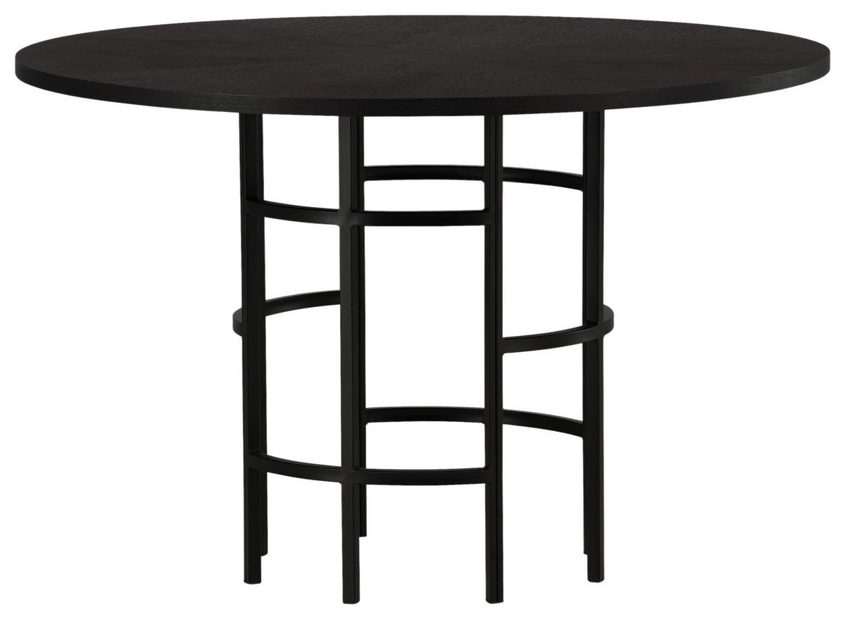 Esstisch Copenhagen Ø ca. 115 cm Schwarz - Schwarz, Design, Holzwerkstoff/Metall (115/115/74cm) - Livetastic