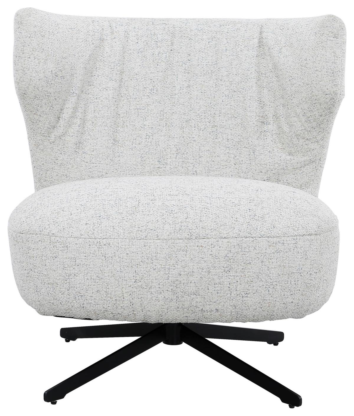 Fotelja Brioni - bijela/crna, Moderno, metal/tekstil (75/82/79cm) - Mömax