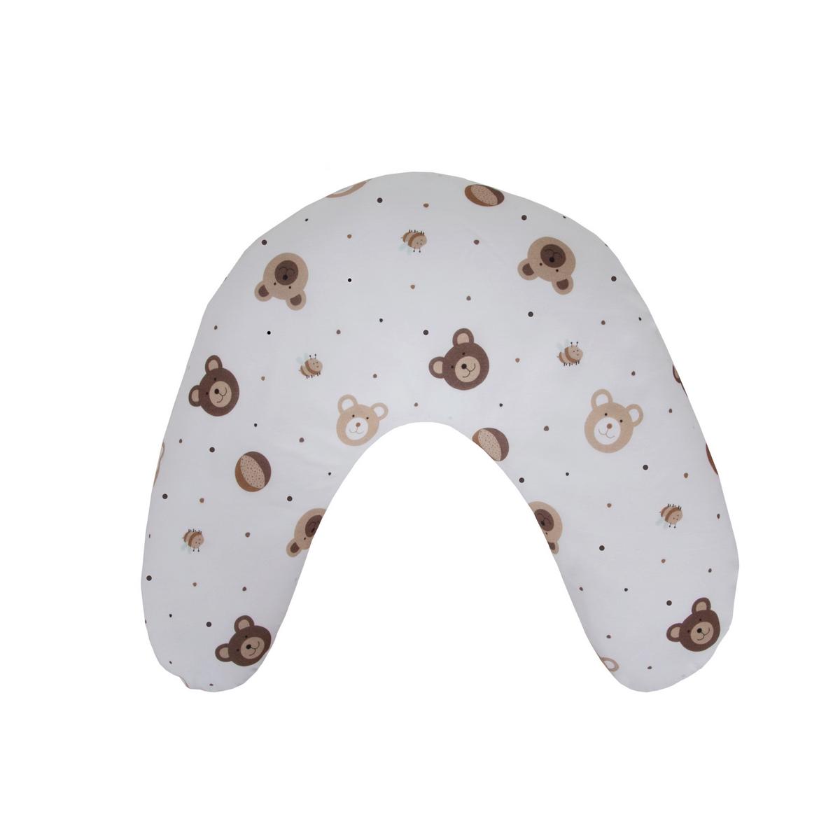 PODUSZKA POD KARK (NIEMOWLĘ) HONEY - beżowy/biały, Basics, tworzywo sztuczne/tkanina (20/102cm) - Patinio