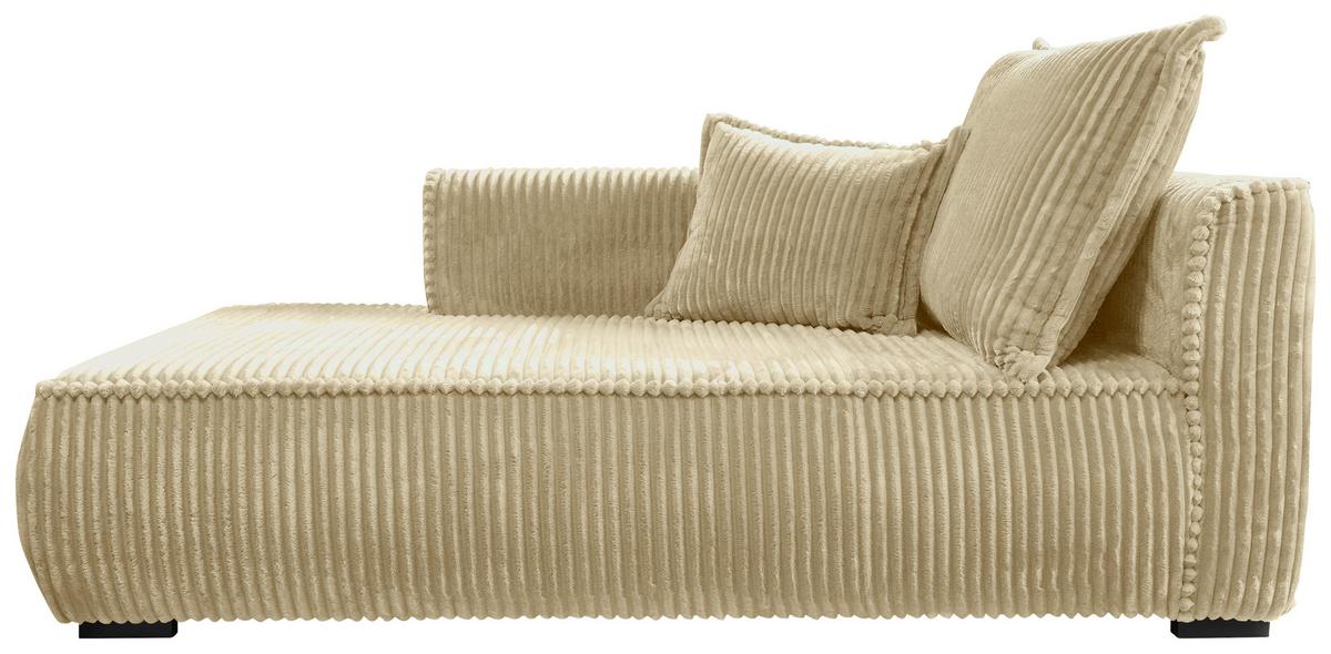 REKAMIERA MODENA - beżowy/czarny, Design, tkanina/drewno (207/75/121cm) - MID.YOU