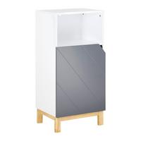 Unterschrank Rocco Grau ca. 42,6x90x35 cm - Naturfarben/Weiß, MODERN, Holz (42,6/90/35cm) - Bessagi Home