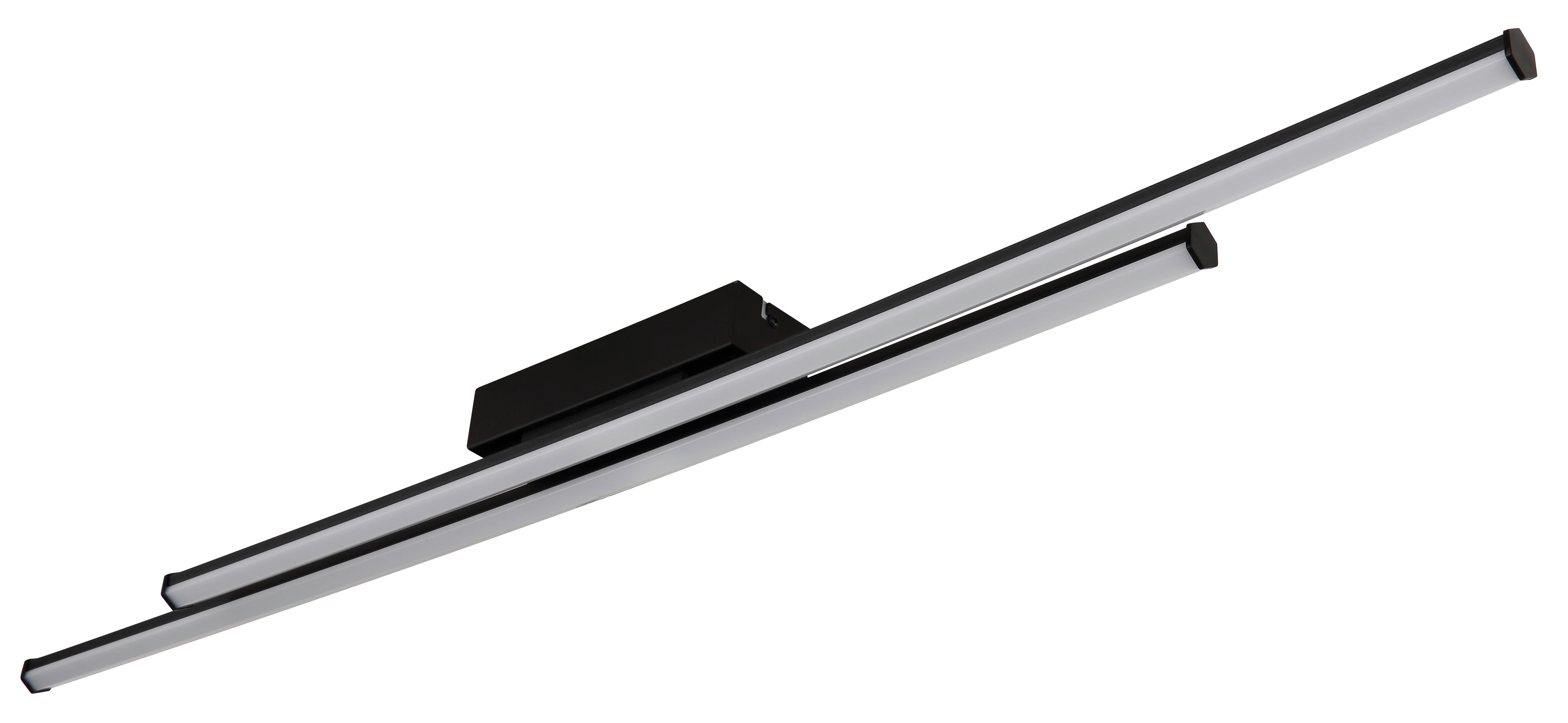 LED-DECKENLEUCHTE 67342-24D KIRINA - Weiss/Schwarz, Design, Kunststoff (110/6/6,6cm) - Globo