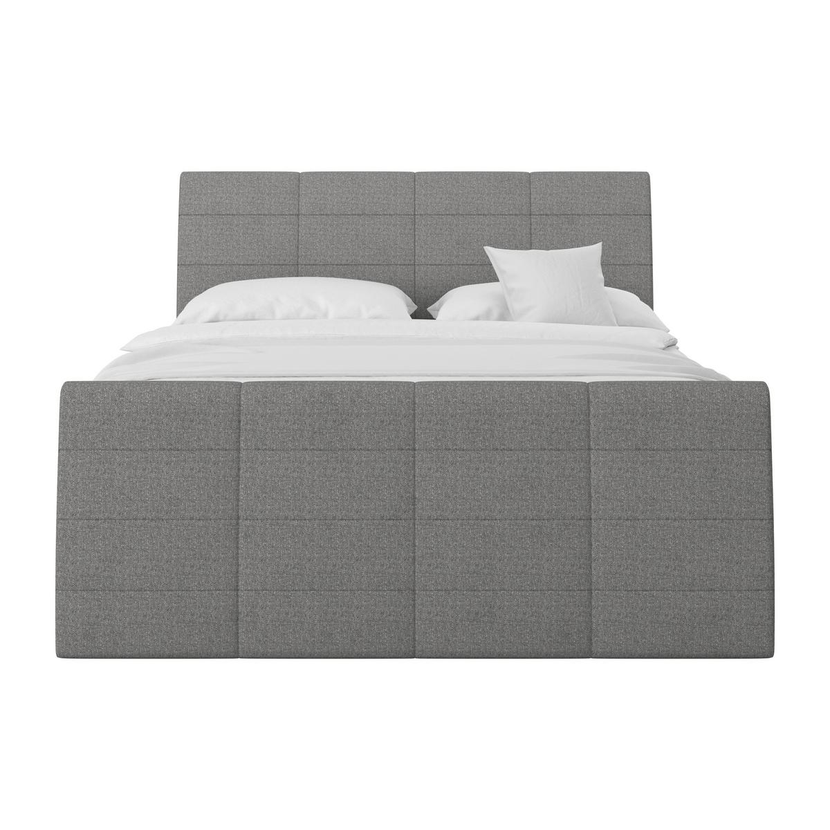 Boxspring Krevet Libra - sivo-smeđa/crna, Konvencionalno, tekstil/plastika (160/200cm)
