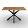 MATBORD LESLEY - svart/ekfärgad, Modern, metall/trä (140/80/76cm) - Bessagi Home