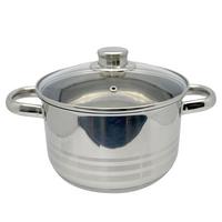 Oală cu capac din sticlă Paula cca. 3,3 l - străveziu/culoare inox, Konventionell, sticlă/metal (20/11,5cm) - Based