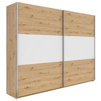 Ormar S Kliznim Vratima Saturn - bijela/srebrne boje, Konvencionalno, drvni materijal/metal (270/210/59cm) - Based