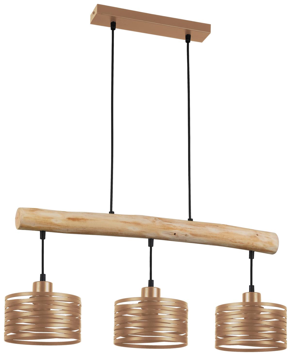 LAMPA WISZĄCA MARY - kolor naturalny/czarny, Trend, tworzywo sztuczne/metal (69/17/120cm) - Novel