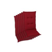 Sesselauflagenset 6-Teilig Kirschrot - Kirschrot, Basics, Textil (50/7/120cm)
