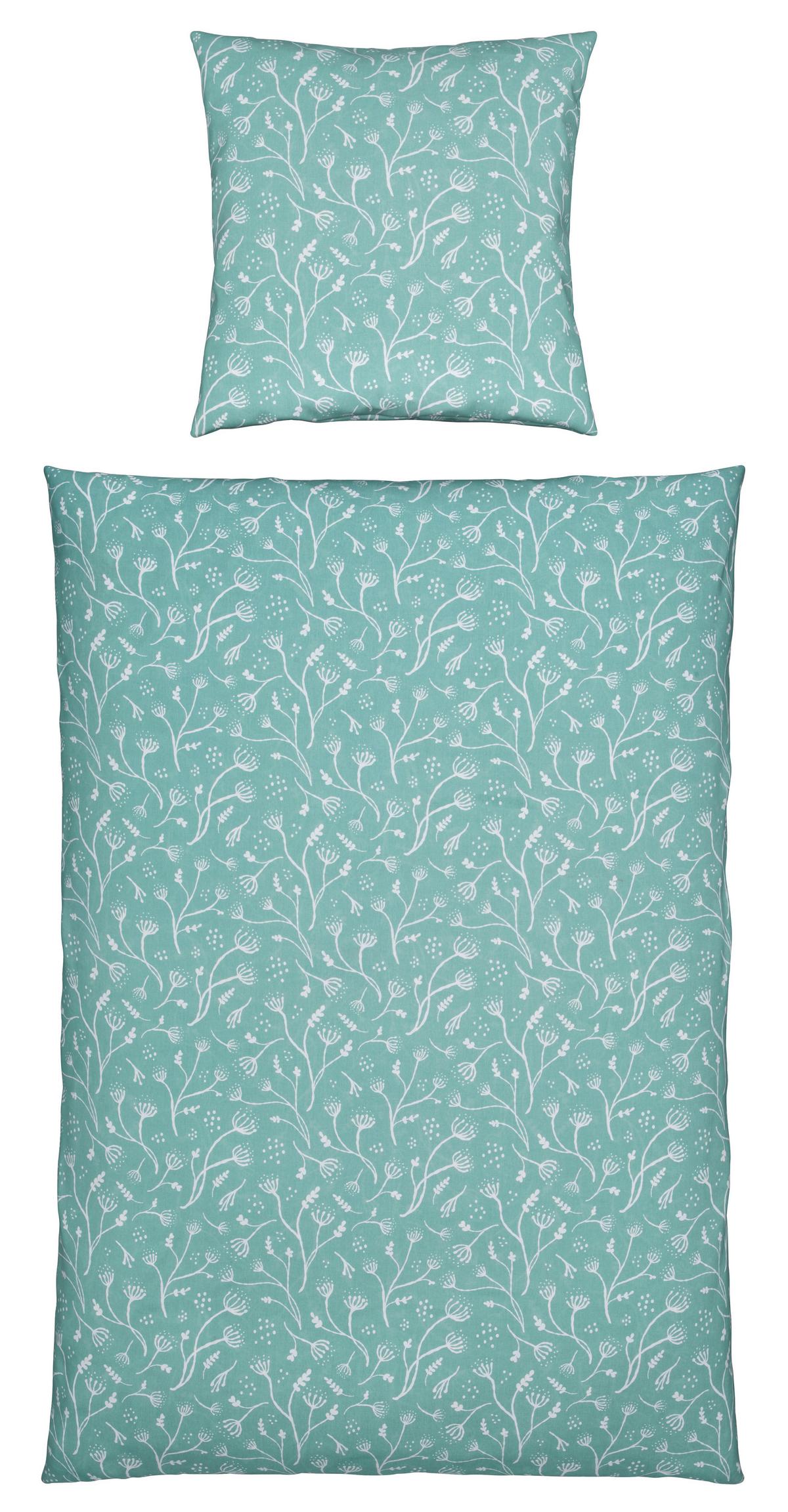 Bettwäsche Frida Grün ca. 135x200cm - Grün, KONVENTIONELL, Textil (135/200cm) - Modern Living