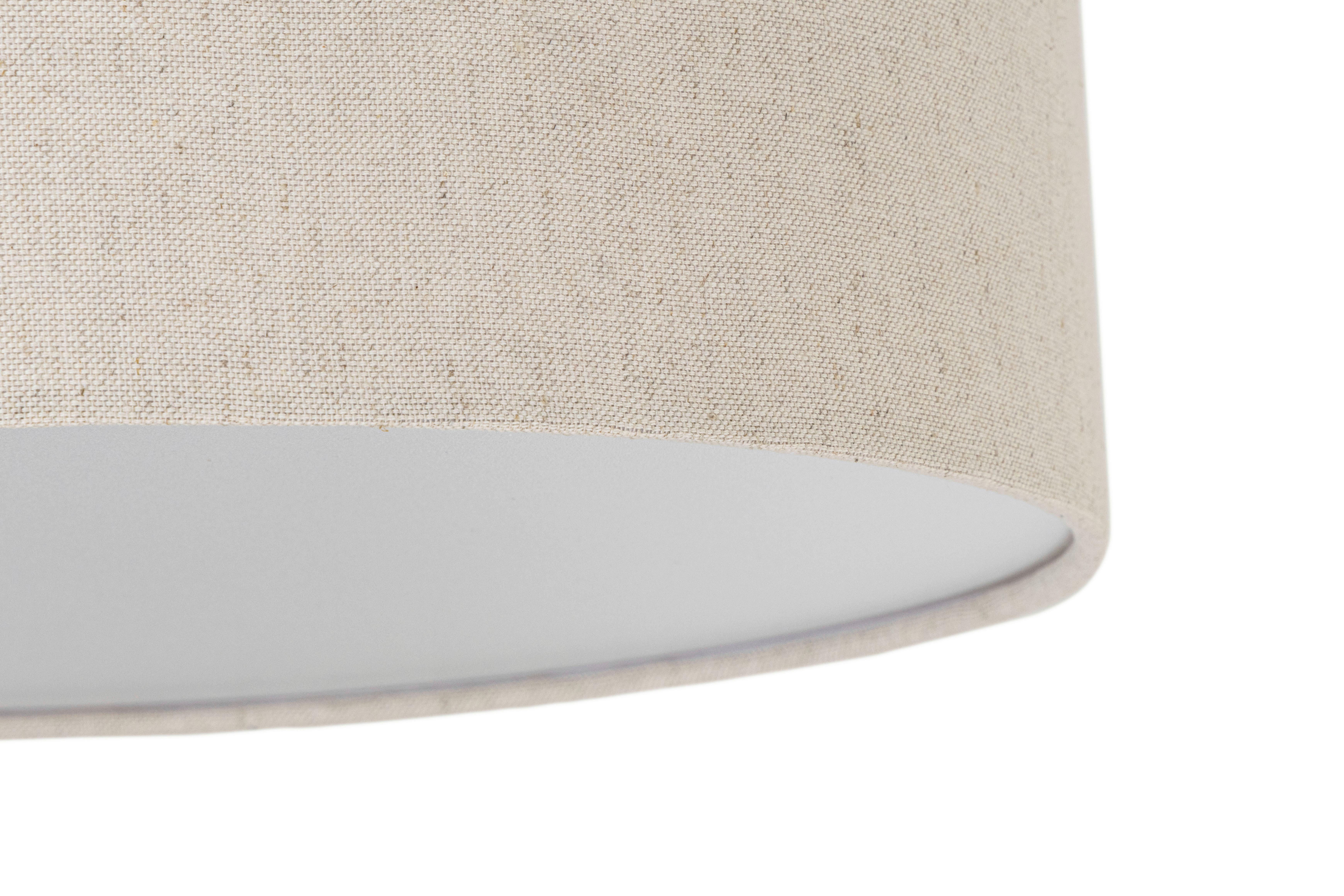 TAKLAMPA ANNABELL - vit/naturfärgad, Design, metall/textil (37/37/13cm) - Novel