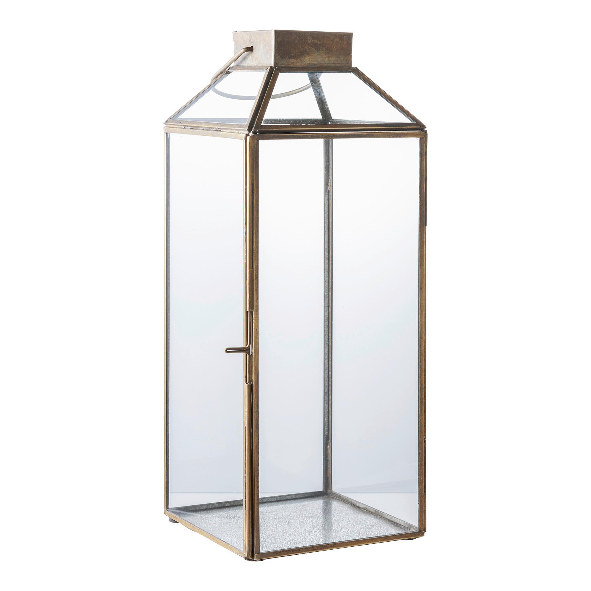 Laterne Mysore Lantern Orange - Orange, Design, Glas/Metall (13.5/35/13.5cm)