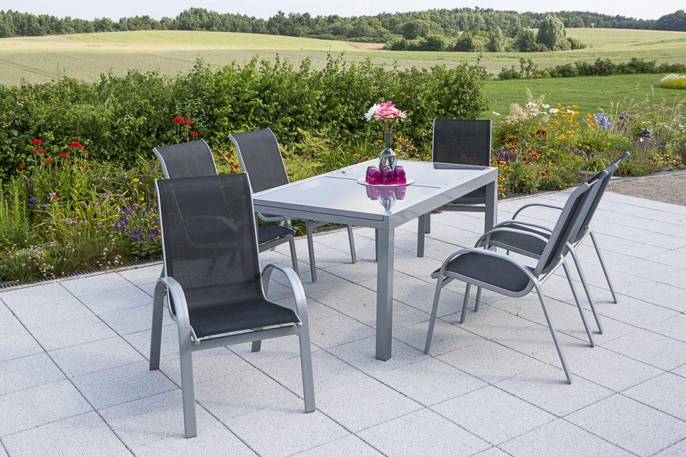 Gartensessel 2er-Set stapelbar Amalfi Metall/Textil kaufen ➤ mömax online