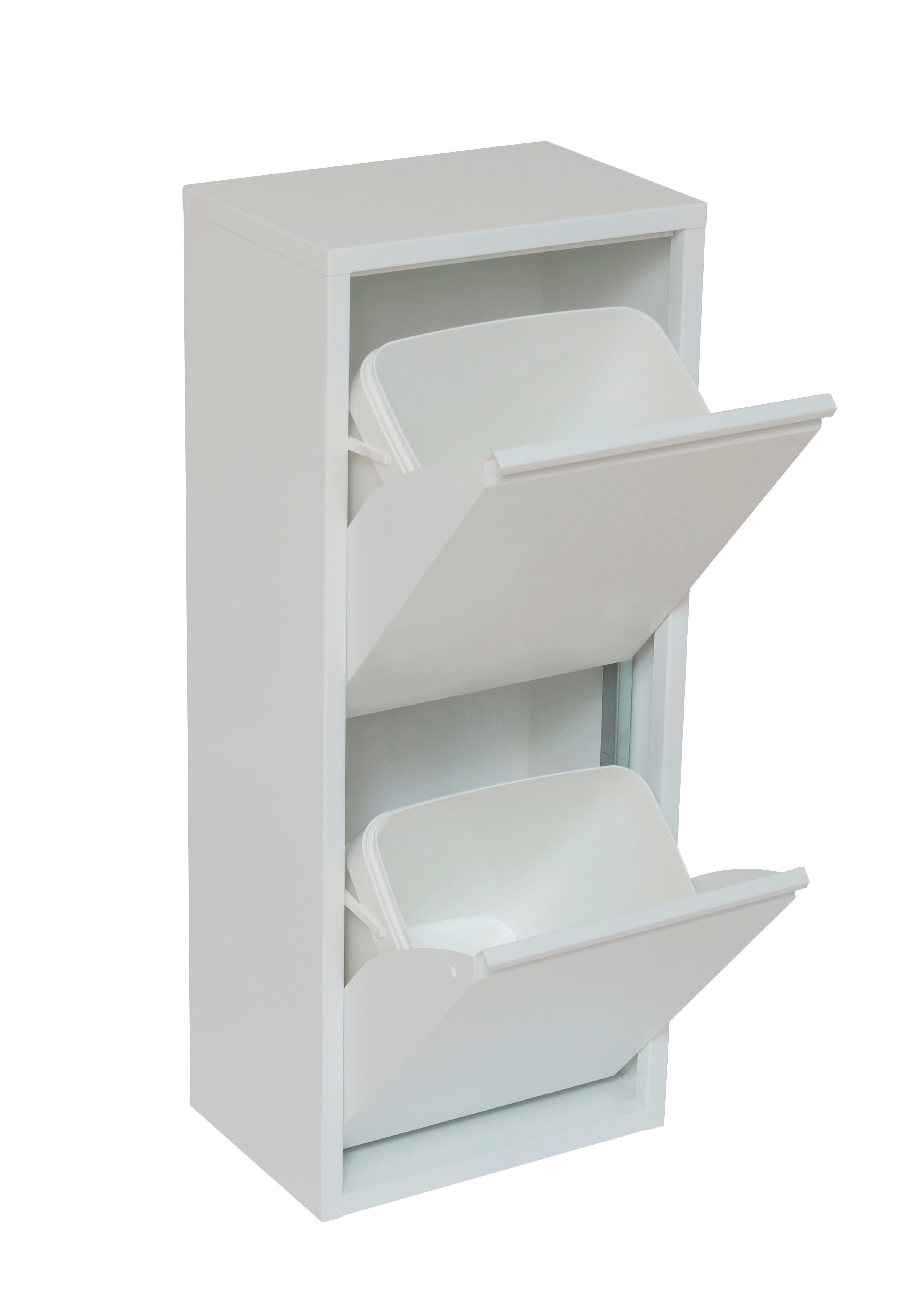 Abfallsammler Polux in Weiss ca. 11,2l - Weiss, Modern, Kunststoff/Metall (35/85/24cm) - Mömax