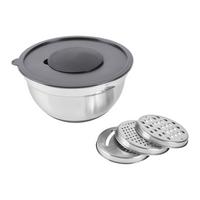 Set boluri amestecare Emmi - argintiu, Basics, metal (26/14cm)