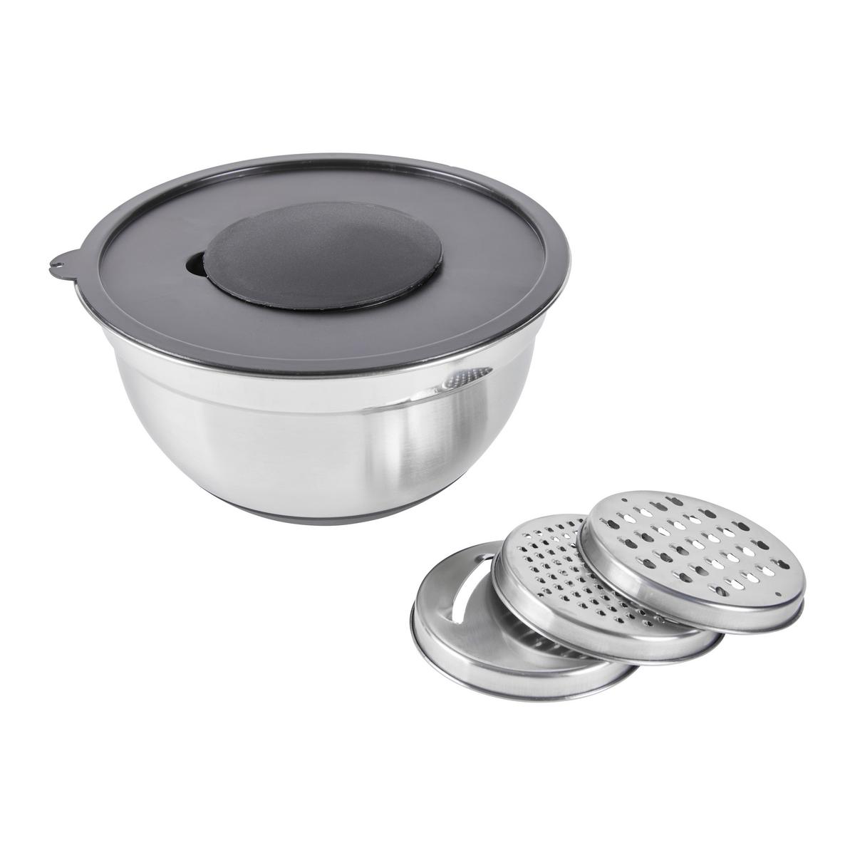 Set boluri amestecare Emmi - argintiu, Basics, metal (26/14cm)