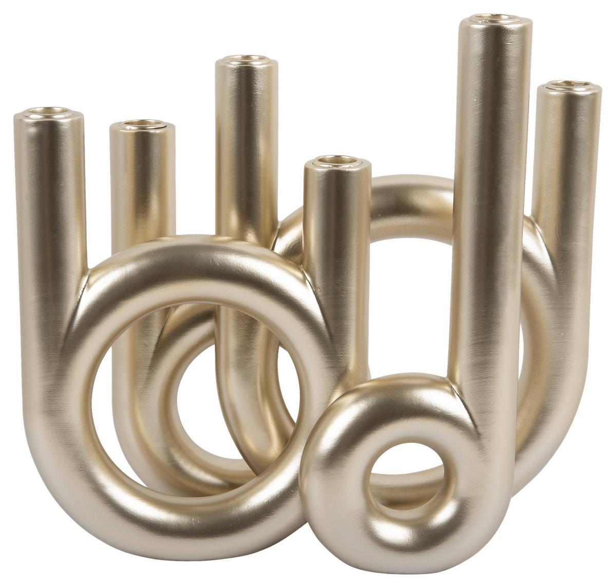 ŚWIECZNIK PT4157GD - kolor złoty, Basics, kamień (35/32,5/13,5cm) - Present Time