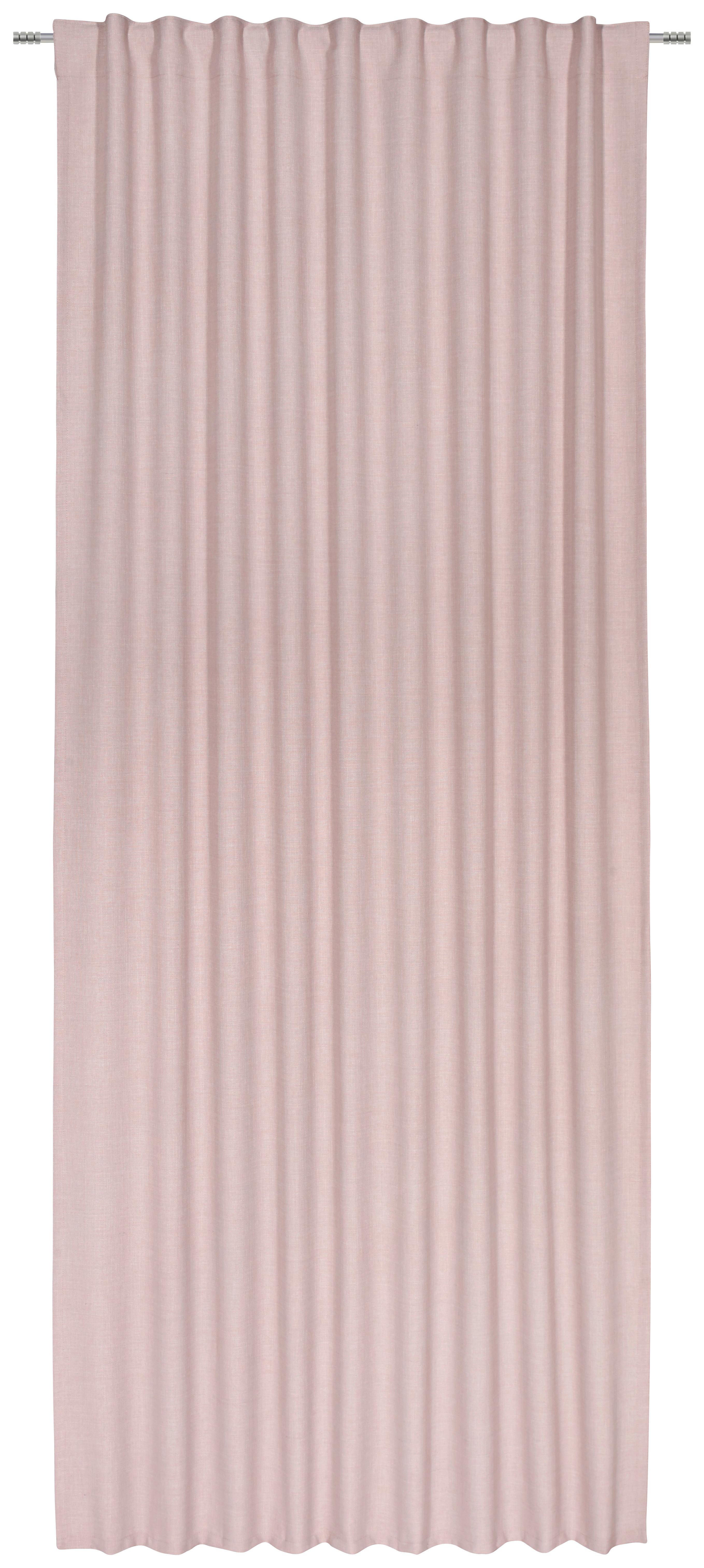 Zasłona gotowa LEO różowa, ok. 135x255 cm - różowy, tkanina (135/255cm) - Premium Living