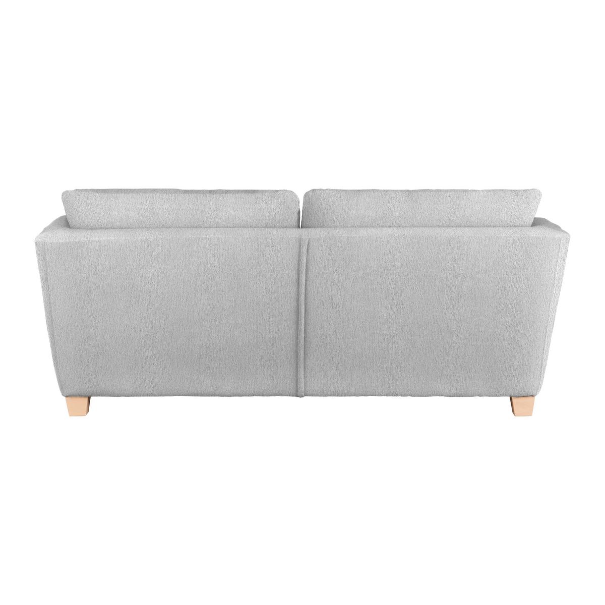 3-Sitzer-Sofa Devado Silberfarben - Silberfarben/Naturfarben, Holz/Textil (216/70-85/95cm) - Mömax