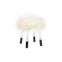 Hocker Laika 100 - Weiss/Transparent, Design, Kunststoff/Textil (41/46/41cm) - Kayoom