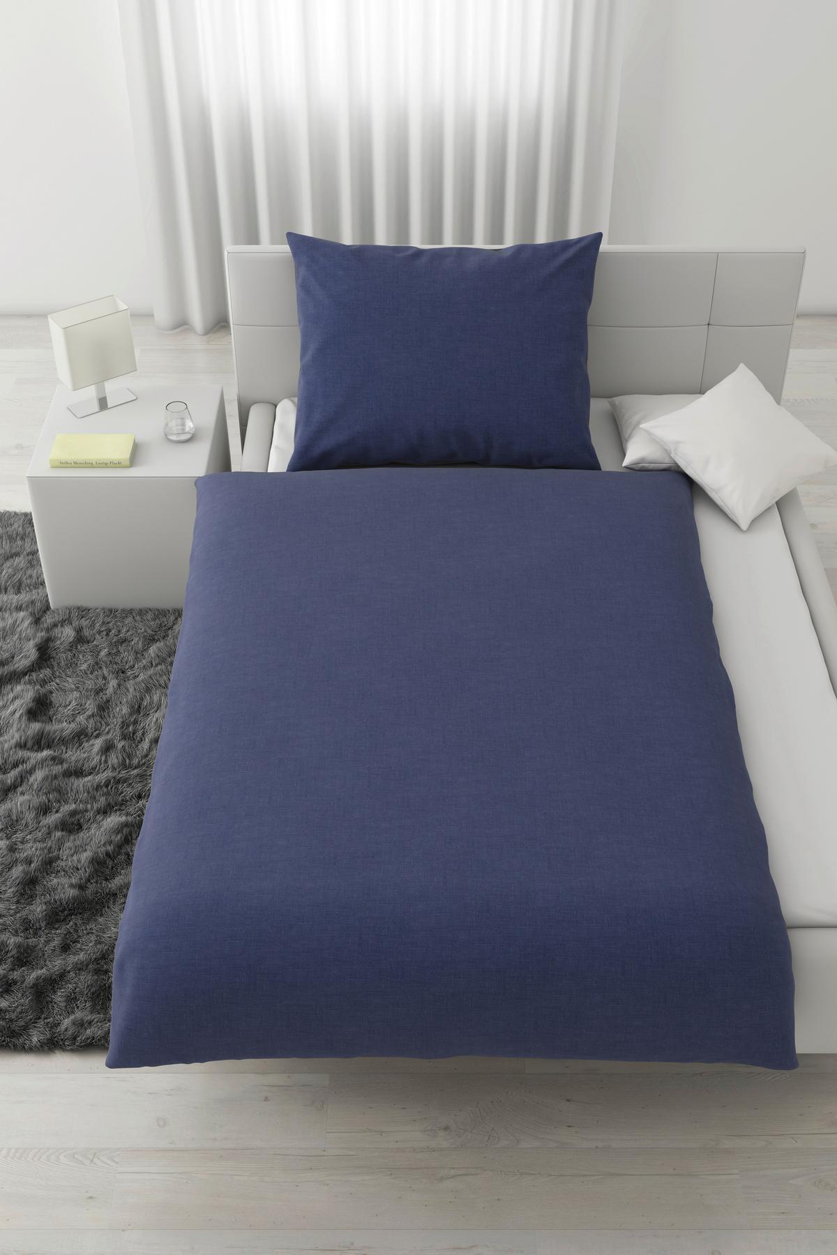 BETTWÄSCHESET NOAH WENDE - Blau, Textil (160/210cm) - Modern Living