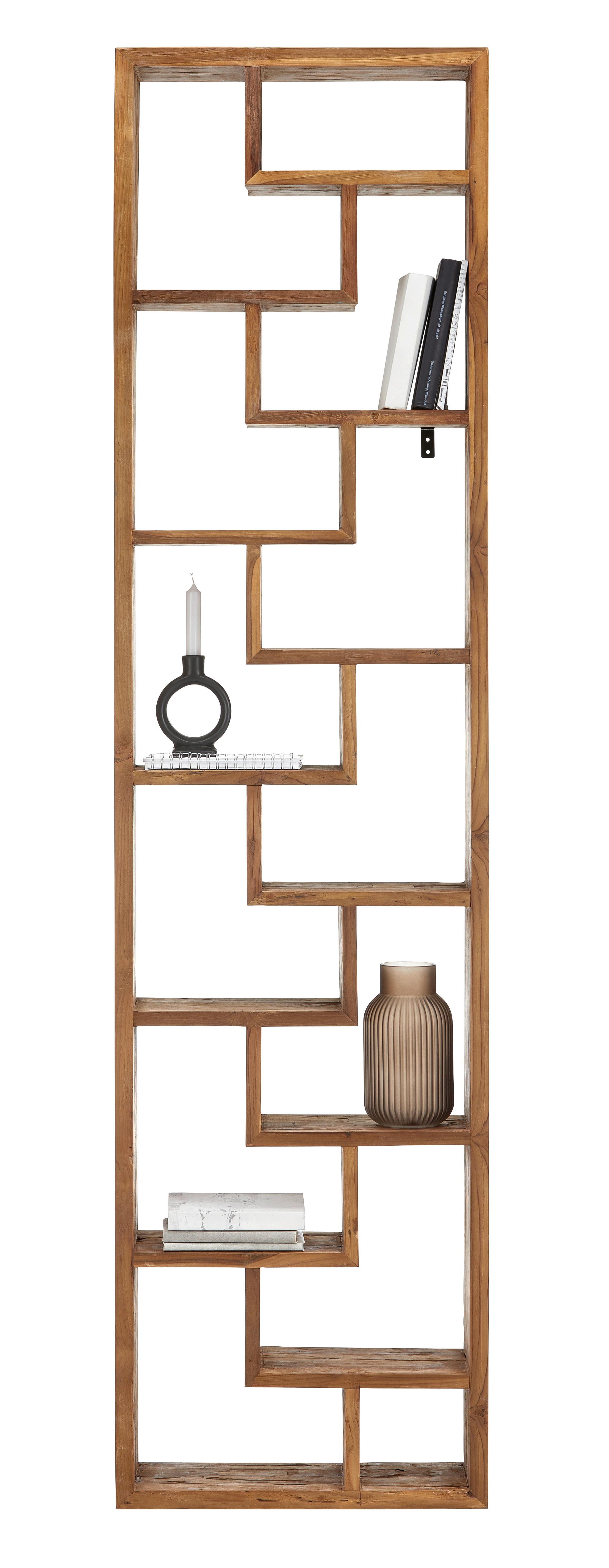 Regal Koray, Tikovina - barva tikovine, Trendi, les (50/200/20cm) - ecoTree