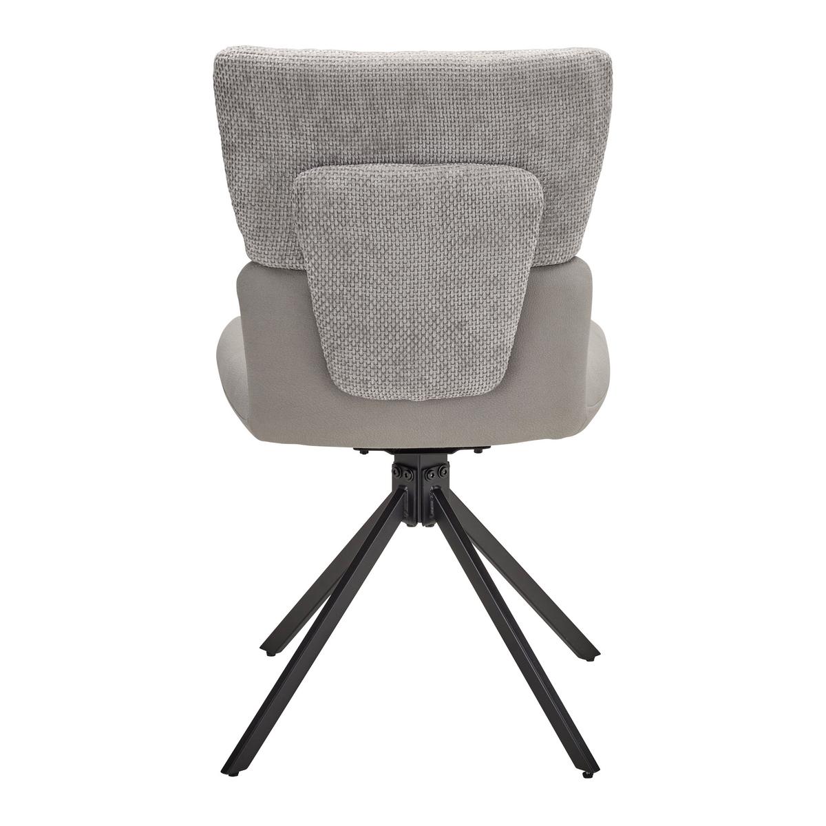 Stuhl Paola Grau/schwarz - Schwarz/Grau, Design, Holz/Textil (49/89.5/62cm) - Mömax