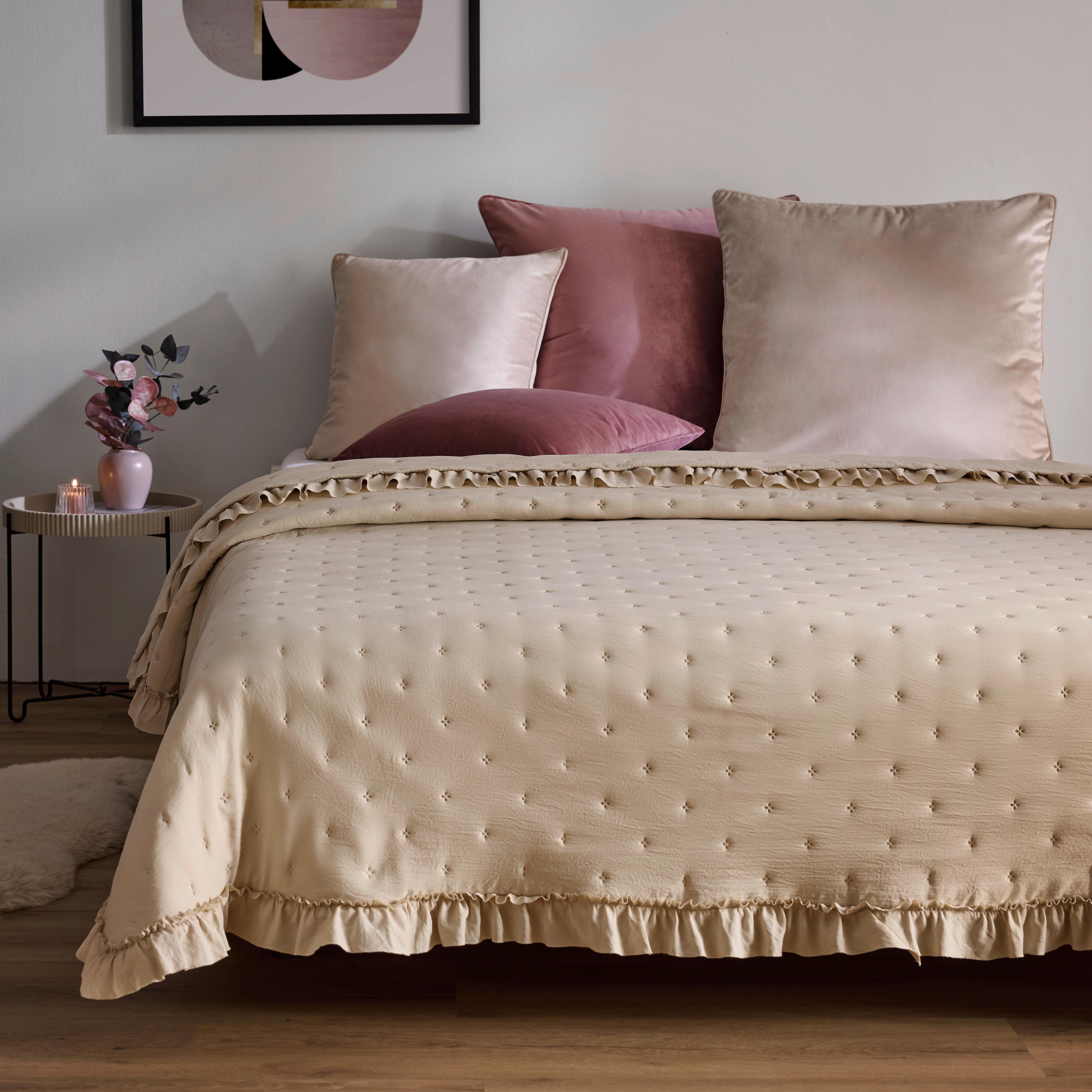 COUVRE-LIT MATILDA - Beige, textile (220/240cm) - Mömax