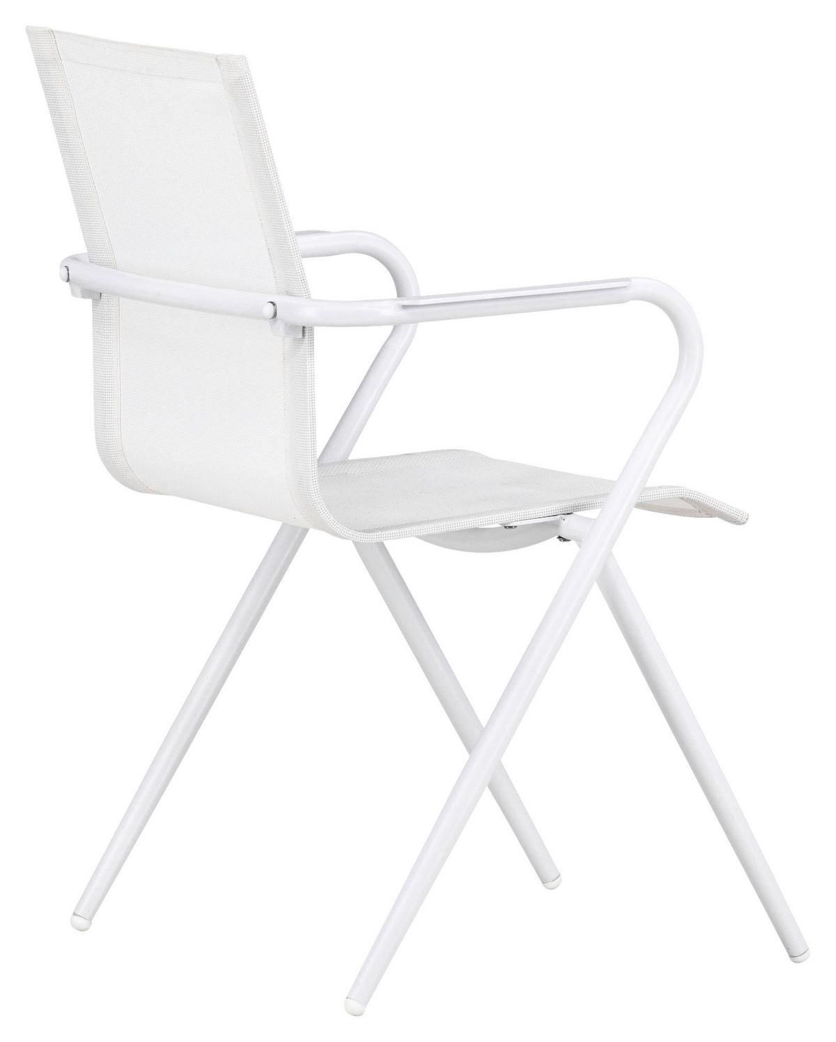 STAPELSESSEL Weiß Aluminium - Weiß, KONVENTIONELL, Metall (58/86/63cm) - Gardenson