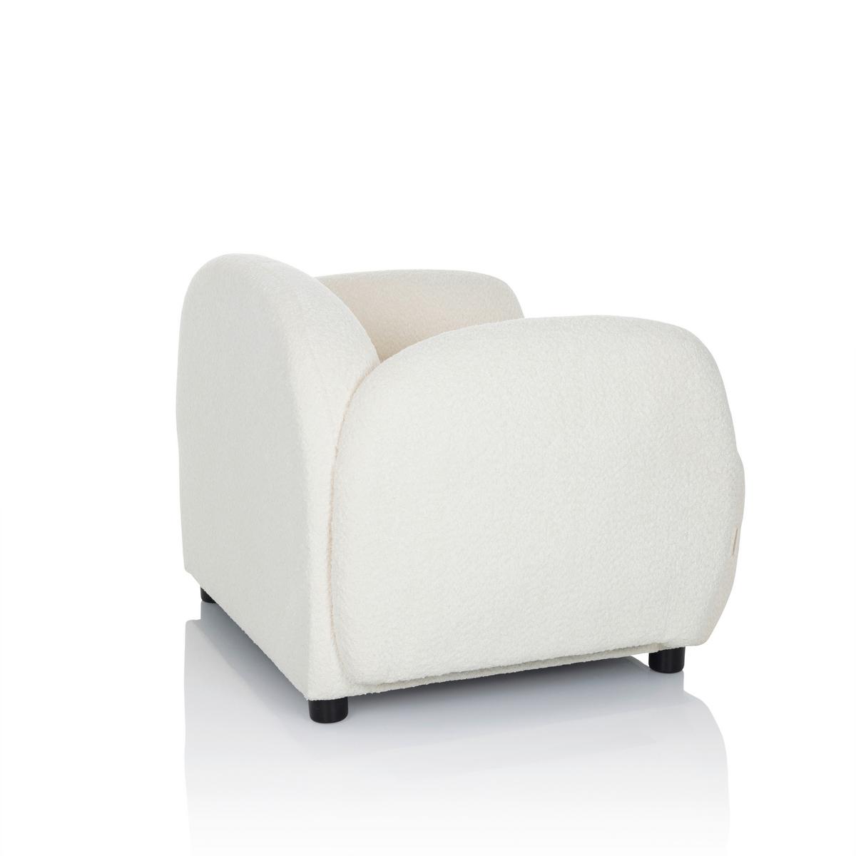 Naslanjač Verduna, Bela - črna/bela, Moderno, umetna masa/tekstil (87/65/76cm) - MID.YOU