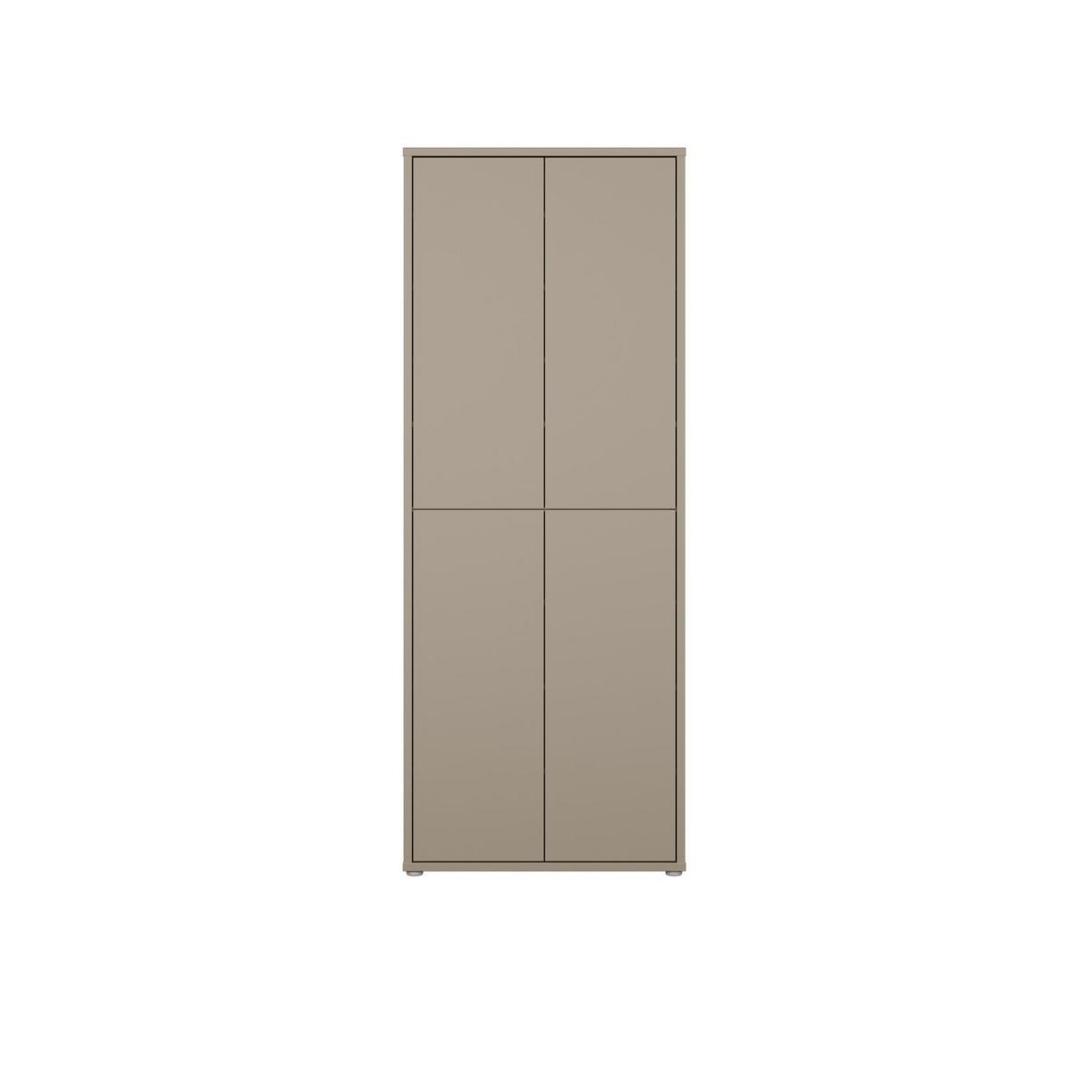 Ormar Za Cipele Alice Springs - siva/taupe, Moderno, drvni materijal/plastika (74,5/191.9/34,9cm) - Modern Living
