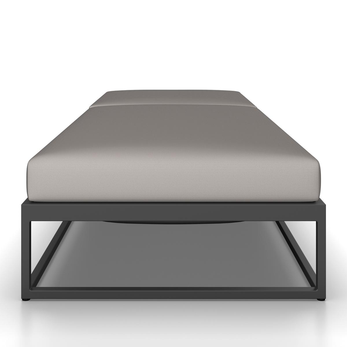 Kerti Napozóágy Berry - világosszürke, Modern, műanyag/textil (200/24/72,5cm) - Bessagi Garden