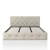 STOPPAD SÄNG JULIE - beige/svart, Modern, metall/trämaterial (180/200cm) - Bessagi Home