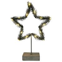 GWIAZDA DEKORACYJNA WS-LZ231023 - zielony, Lifestyle, tworzywo sztuczne/metal (25/40/5cm) - X-Mas
