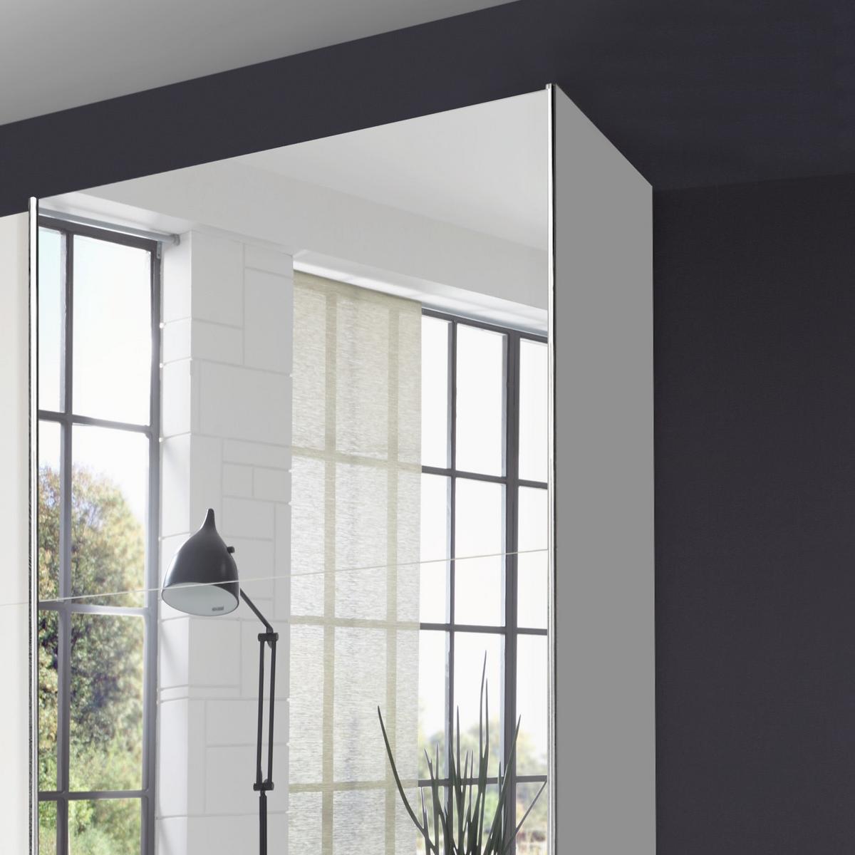 Ormar S Kliznim Vratima Level 36a - bijela/boje kroma, Moderno, staklo/drvni materijal (250/216/65cm) - Modern Living