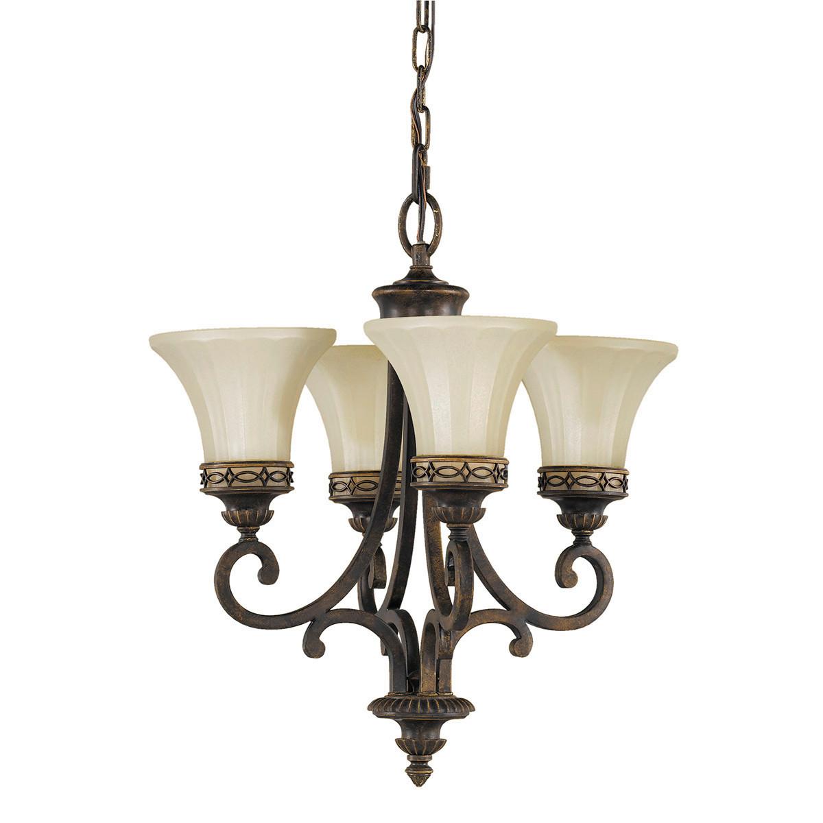 Csillár Fe-Drawing-Room4 - diószínű, Natur, üveg/fém (45.7/62.5cm) - Elstead Lighting