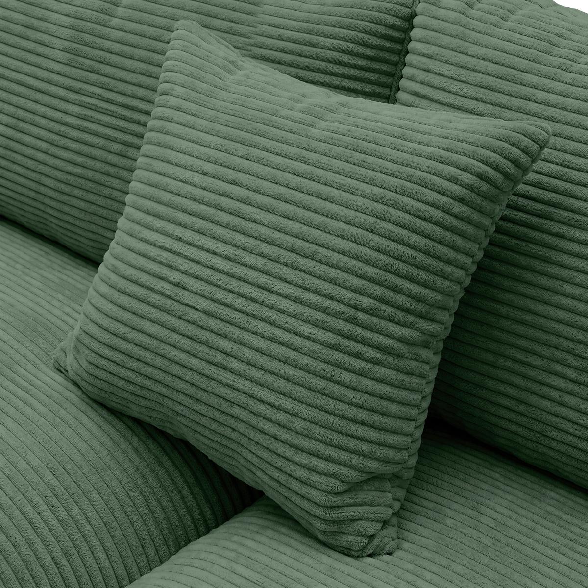 Ecksofa Pedro Dunkelgrün - Dunkelgrün/Schwarz, MODERN, Kunststoff/Textil (190/300cm) - Mömax