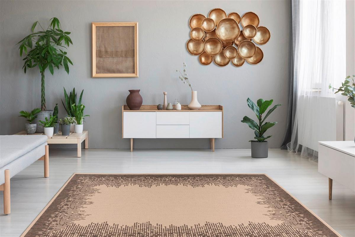 FLACHWEBETEPPICH SPLASH 900 CREME / BRAUN - Creme/Braun, Konventionell, Textil (200/290cm) - Kayoom